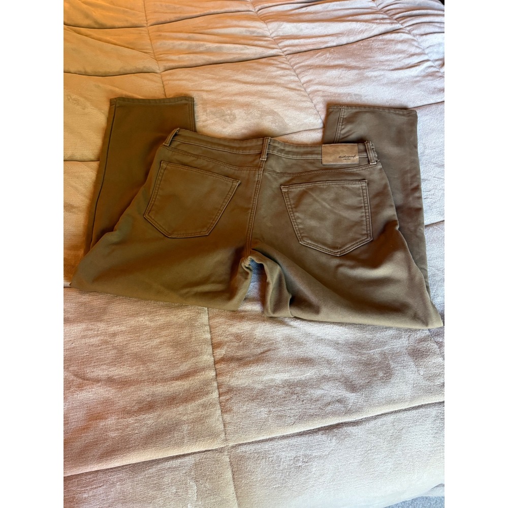 Weatherproof Vintage Mens Fleece Lined Pants Brown Regular Fit 40x30 Canvas